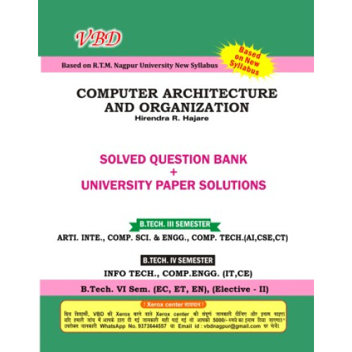 Computer Architecture and Organization (Ele-II) (B.Tech 3 Sem. CT, CS RTMNU CBCS New Syallbus)