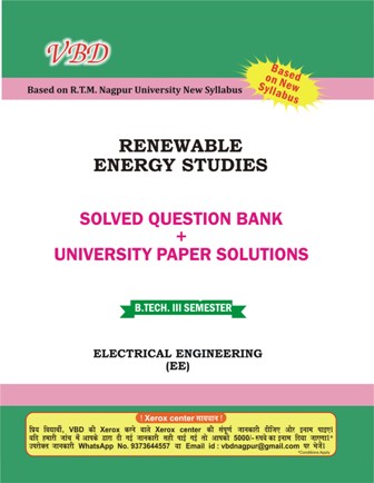 Renewable Energy Studies (B.Tech 3 Sem. Electrical RTMNU CBCS New Syllabus)