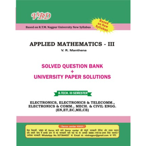 Applied Mathematics-III (B.Tech 3 Sem. EN,ET,EC,ME,CE RTMNU CBCS New Syallbus)