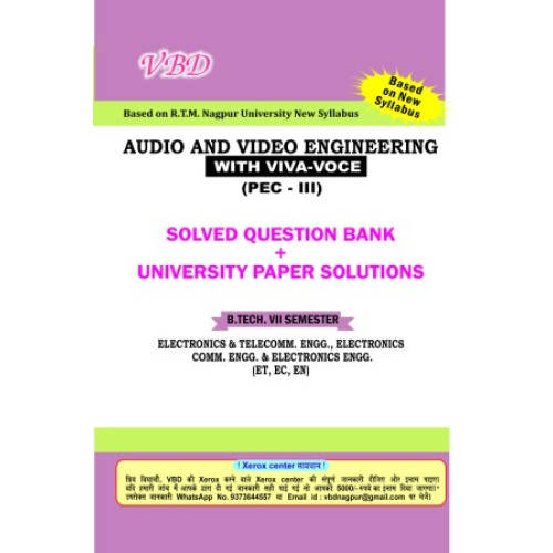 Audio and Video Engineering (PE-III) (B.Tech 7 Sem. Electronics RTMNU CBCS New Syllabus)